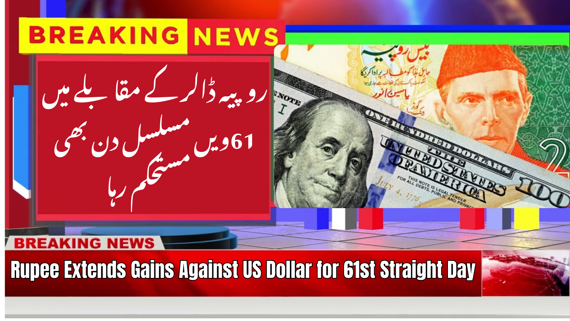 Rupee Extends Gains Against US Dollar for 61st Straight Day