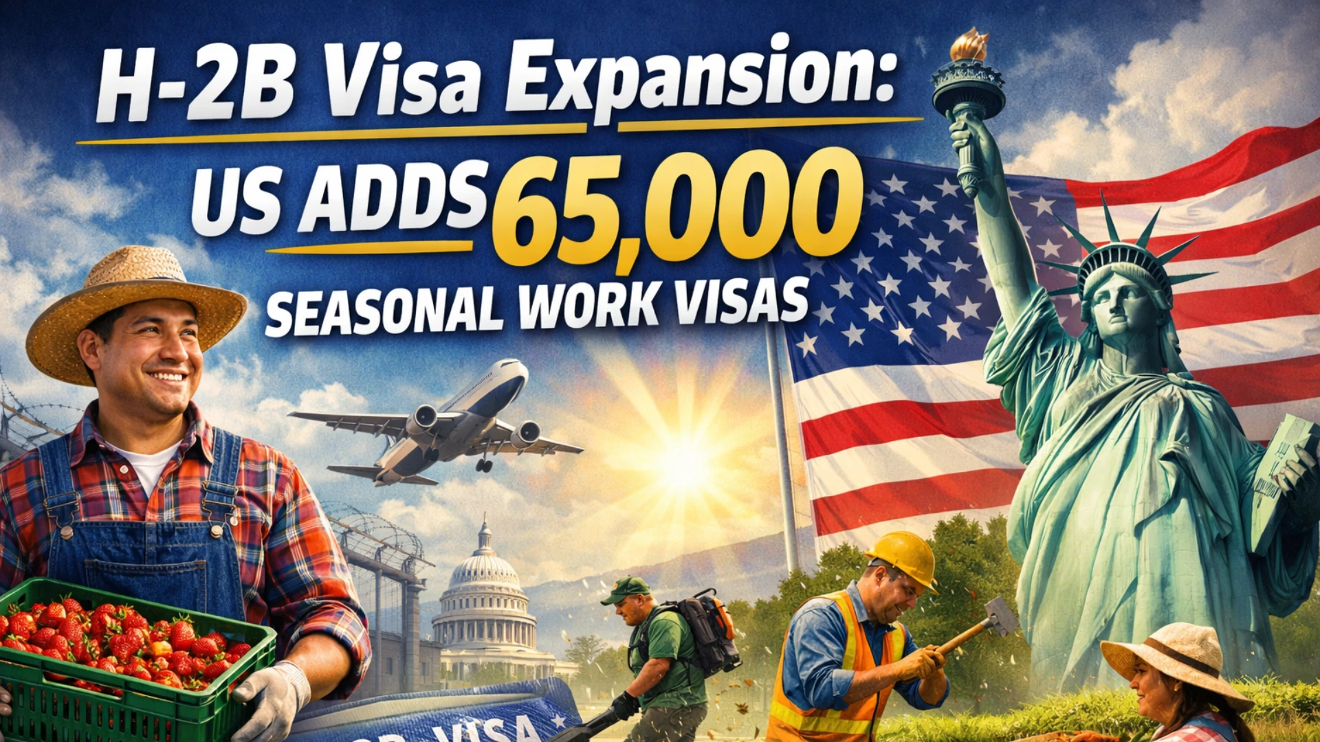 H-2B Visa Expansion: US Adds 65,000 Seasonal Work Visas