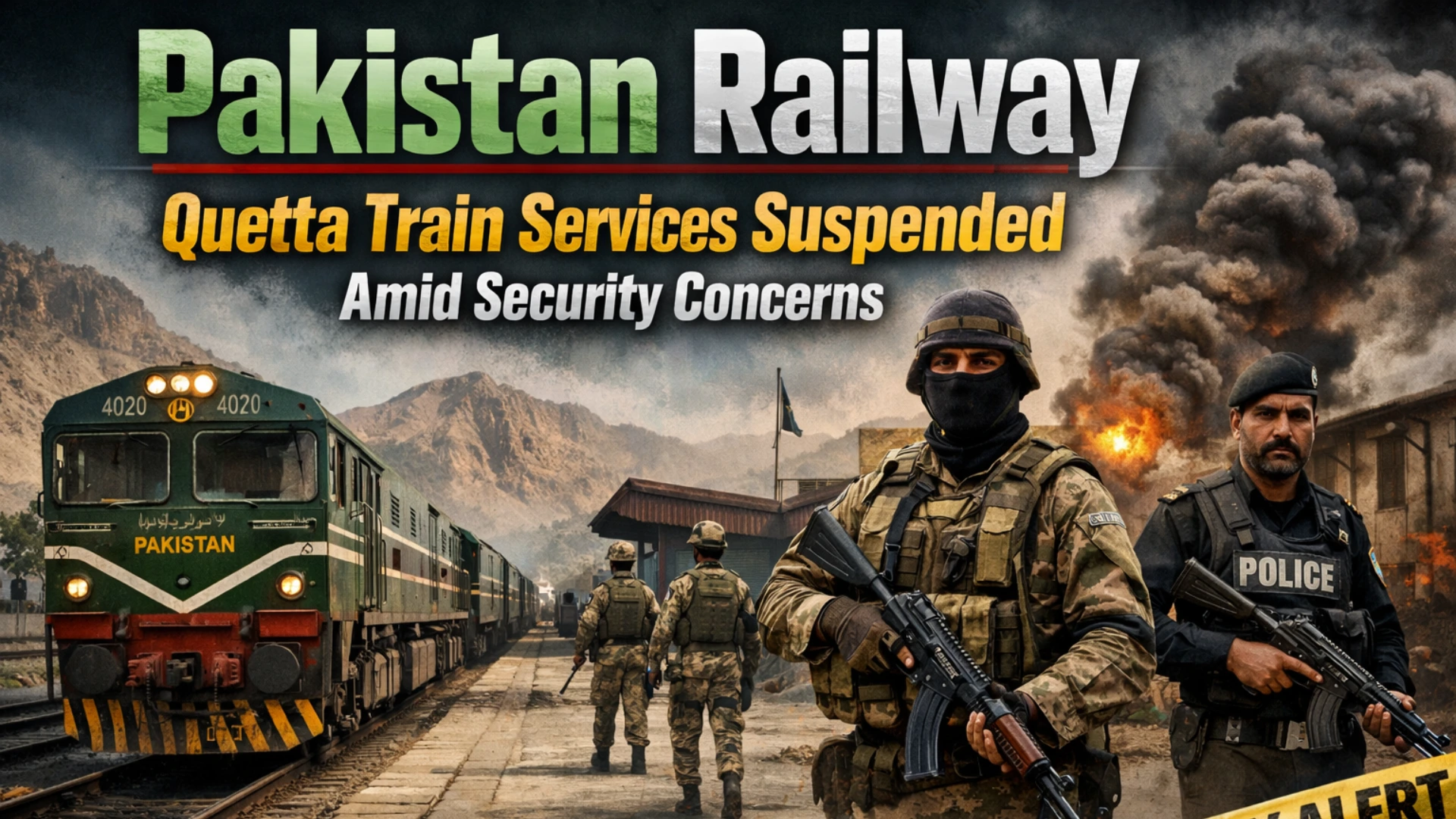 Pakistan Railway Quetta Train Services Suspended Amid Security Concerns