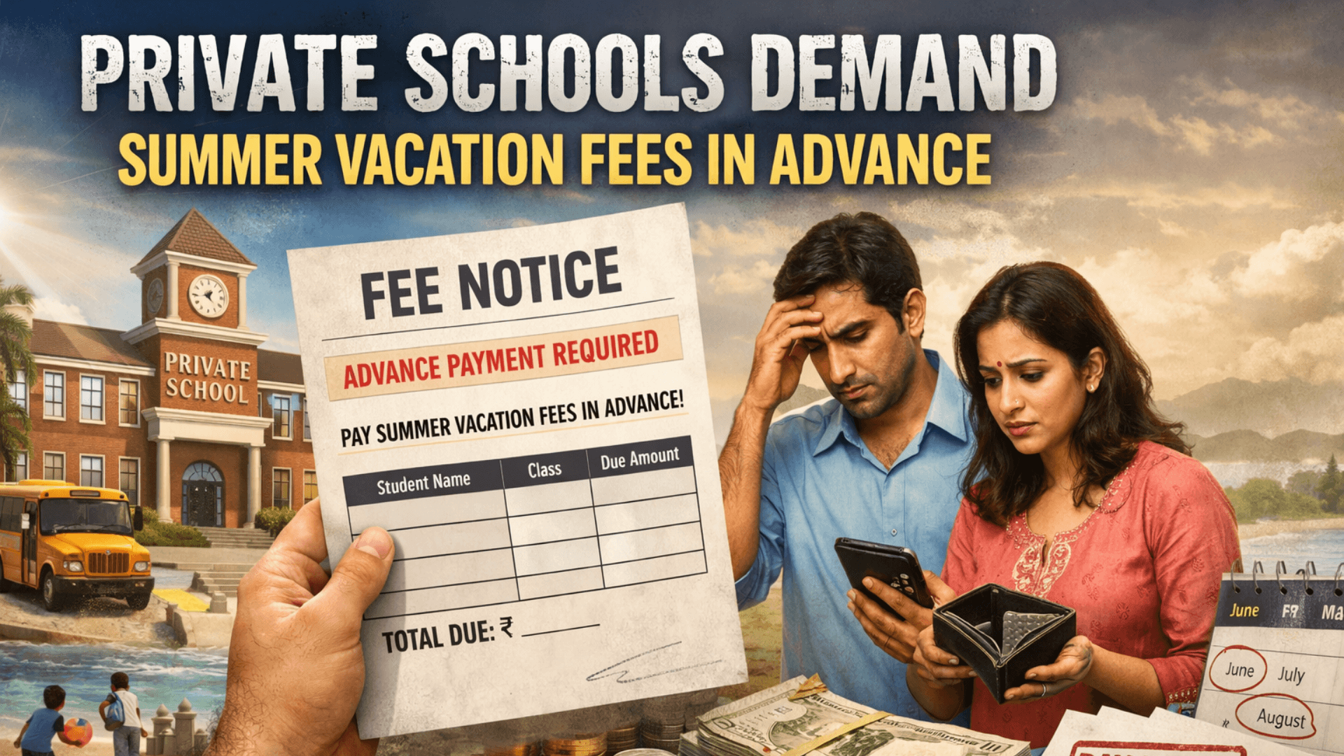 Private Schools Demand Summer Vacation Fees in Advance